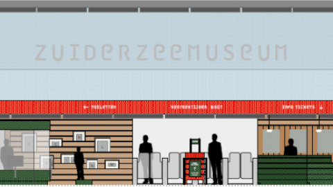 Tekening entree Zuiderzeemuseum