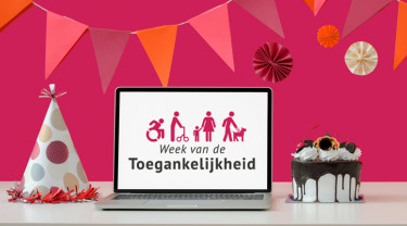 laptop met logo week van de toegankelijkheid