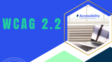 woord WCAG 2.2 met laptop en logo Accessibility